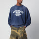 Bape Faded Navy Blue Sweatshirt With Logo Print