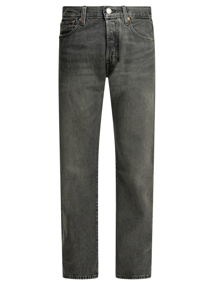 Levi's 501 Relaxed Straight Leg Black Cotton Jeans