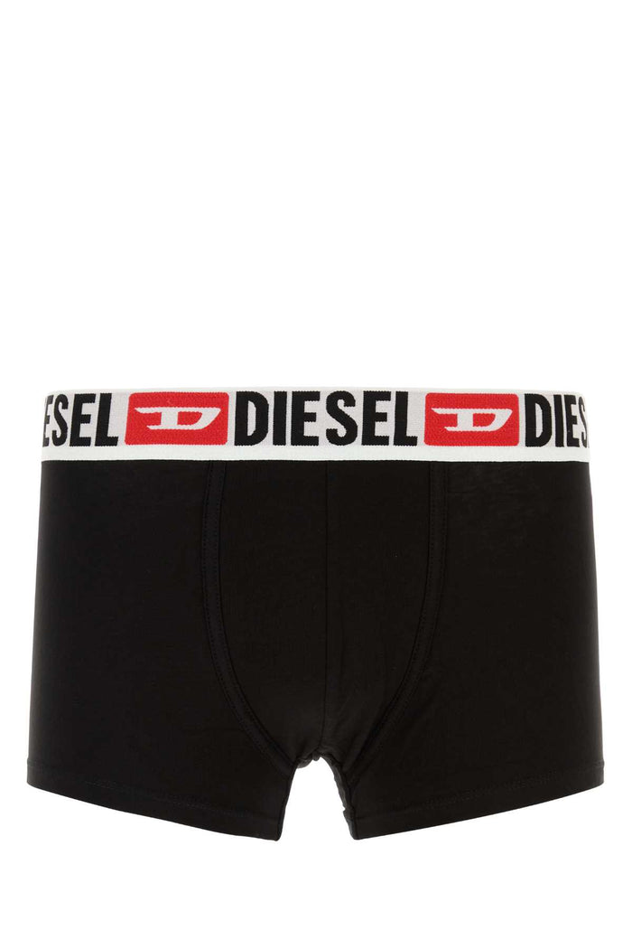Diesel Jet Black Stretch Cotton Underwear