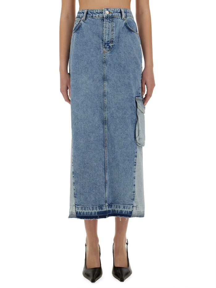 Moschino Jeans Denim Cotton Skirt