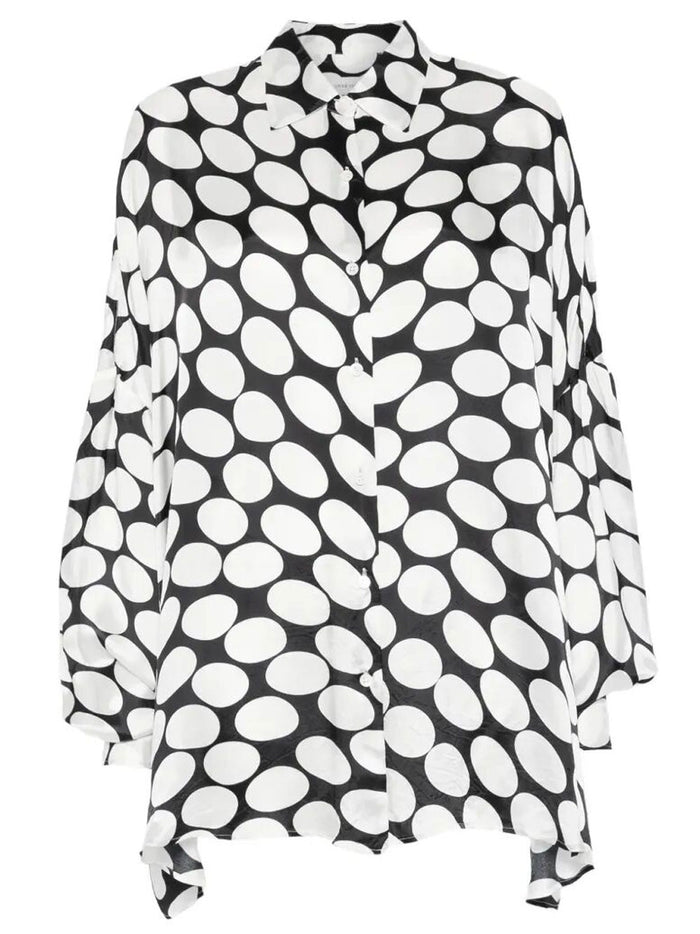Dries Van Noten Casia Viscose Shirt With Large Polka Dot-Motif