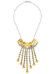 Dries Van Noten Statement Brass Necklace With Strass Charms