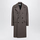 Dries Van Noten Taupe Double-Breasted Coat In A Wool Blend