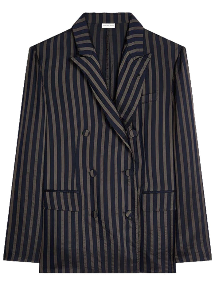 Dries Van Noten Blue Cupro Jacket