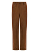 Dries Van Noten Brown Wool Viscose Trousers
