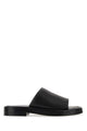 Ferragamo Black Nappa Leather Slippers