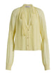 Alberta Ferreti Yellow Acetate Silk Shirt