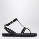 Castañer Low-Heeled Black Pati With Studs