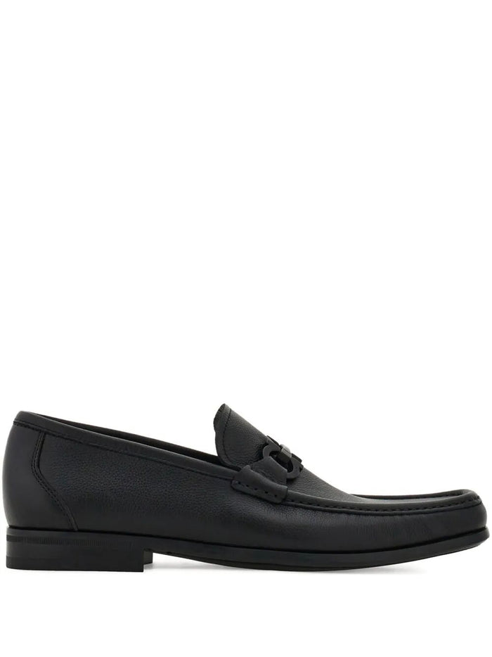 Ferragamo Grandioso2 Leather Loafers With Gancini Buckle