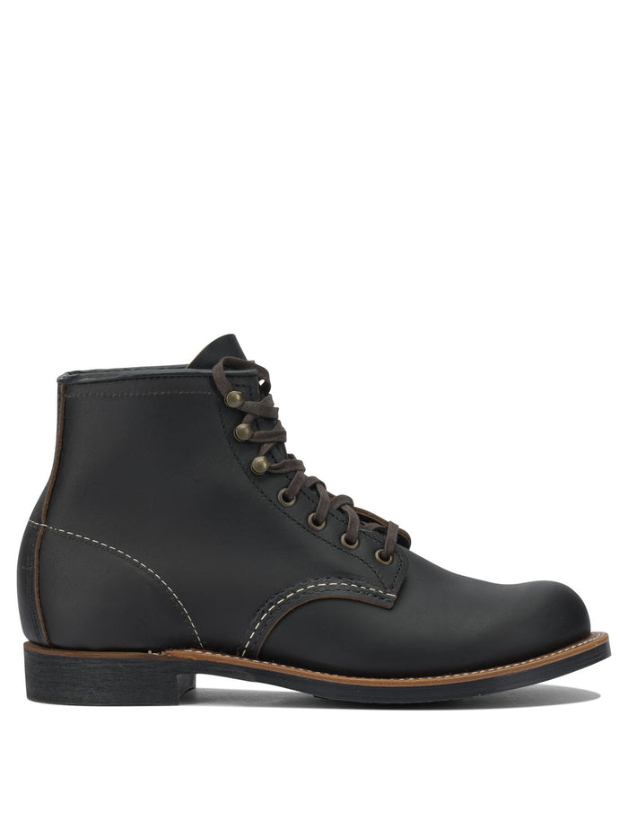 Red Wing Shoes "Blacksmith 3345 Black Prairie" Lace-Up Ankle Boots