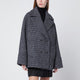 Calvin Klein Grey Doublebreasted Houndstooth Coat