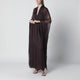 Alberta Ferreti Long Brown Silk Dress