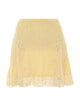 Self-Portrait Yellow Pointelle Knit Mini Skirt