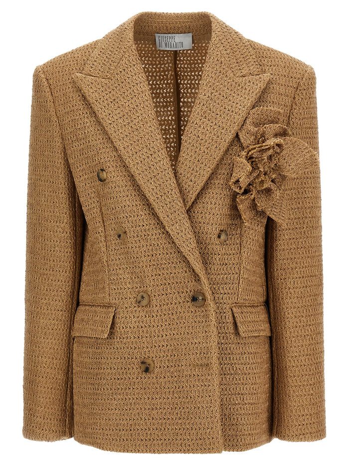 Giuseppe Di Morabito Braided Raffia Blazer