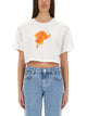 Moschino Jeans Icecream Print Cropped Tshirt