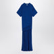 Ferragamo Long Blue Dress With Draping