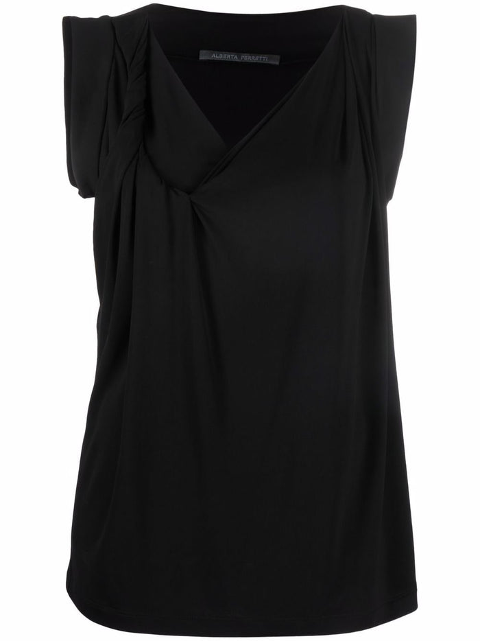 Alberta Ferreti Black Viscose Top