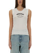 Moschino Jeans Knit Top With Inlay Logo