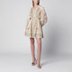 Zimmermann Roselight Mini Dress In Sage Floral Linen