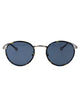 Giorgio Armani Matte Gunmetal Metal Sunglasses