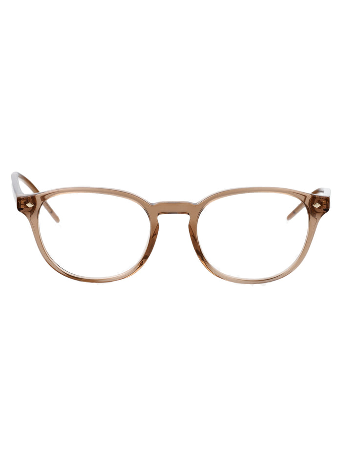 Giorgio Armani Transparent Brown Acetate Optical Glasses