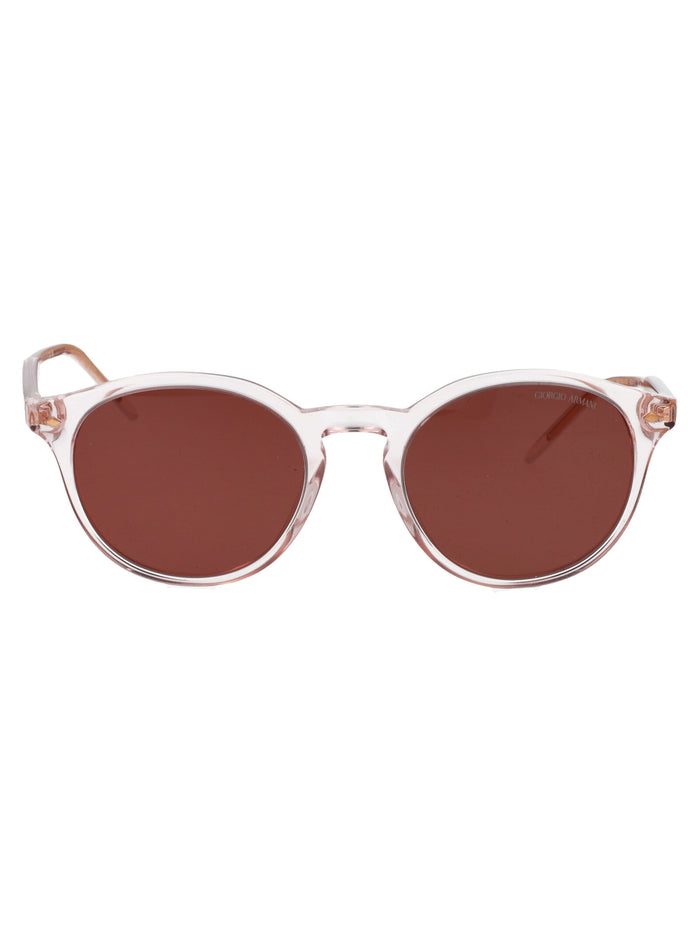 Giorgio Armani Transparent Pink Acetate Sunglasses