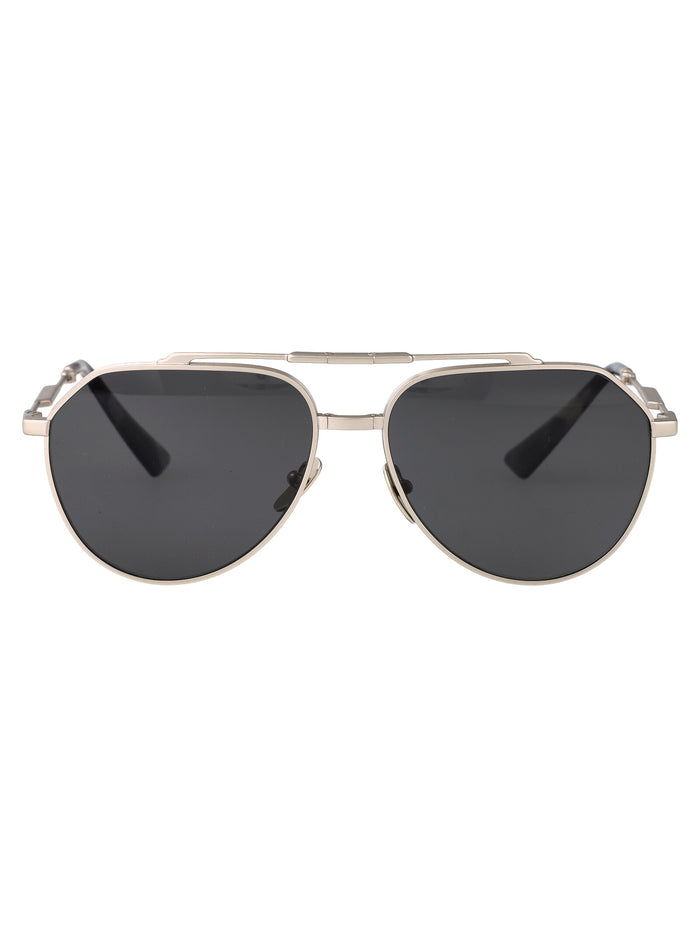 Dolce & Gabbana Matte Silver Metal Sunglasses
