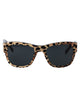 Dolce & Gabbana Top Con Stampa Leopardo Su Nero Acetate Sunglasses