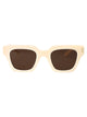 Dolce & Gabbana Full Beige Acetate Sunglasses