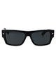 Dolce & Gabbana Black On Grey Havana Acetate Sunglasses