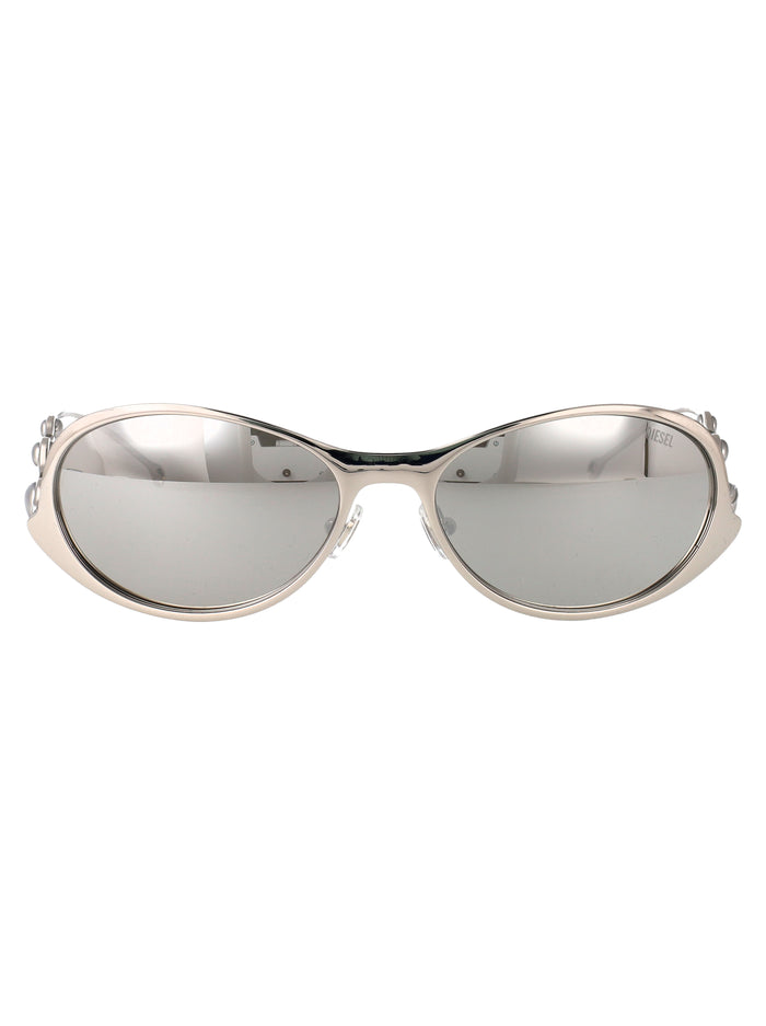 Diesel Argento Lucido Metal Sunglasses