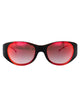 Diesel Green Gradient Brown Mirror Red Acetate Sunglasses