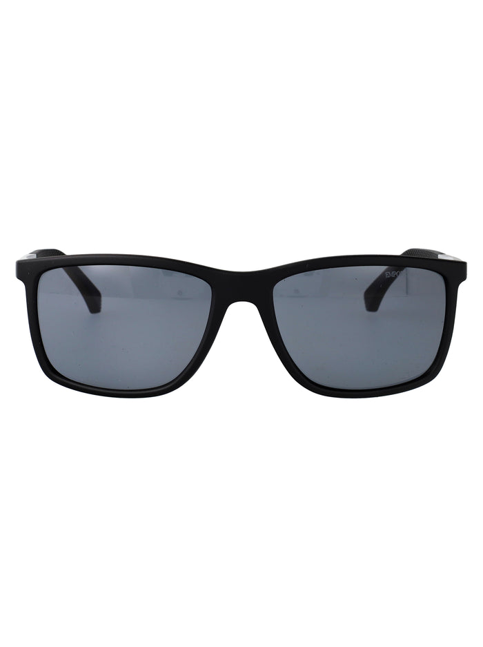 Emporio Armani Rubber Black Injected Sunglasses