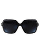 Jimmy Choo Black Gradient Glitter Acetate Sunglasses