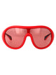 Moncler Matte Red Injectate Sunglasses