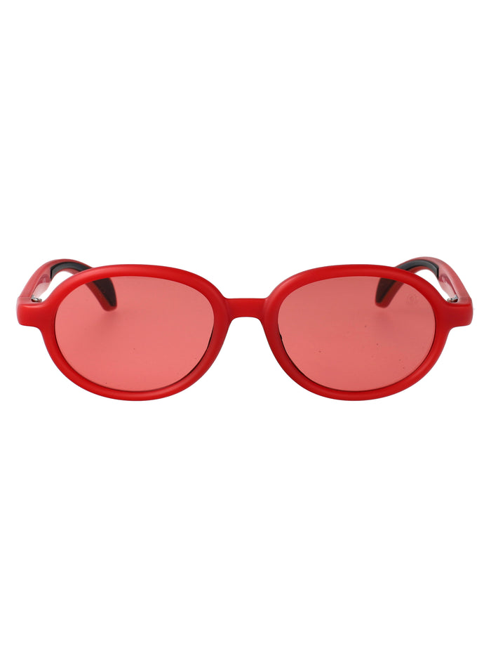 Moncler Matte Milky Red Injectate Sunglasses