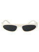 Miu Miu Bianco/Avorio Acetate Sunglasses