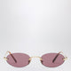 Miu Miu Rimless Oval-Frame Sunglasses