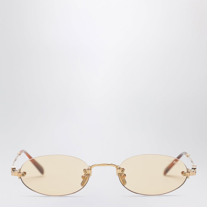 Miu Miu Rimless Oval-Frame Sunglasses