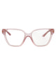Versace Transparent Pink Acetate Glasses