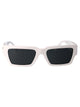 Versace White Acetate Sunglasses