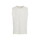 Pangaia Bone White Cotton Mens Summer Sleeveless T-Shirt