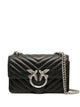 Pinko Nero Silver Chevron Quilted Bag