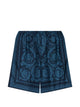 Versace Navy Blue Cotton Shorts
