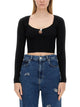 Moschino Jeans Ribbed Crop Top