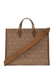Versace Canvas And Leather Shopping Bag