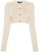 Versace Barocco Texture Cropped Cardigan
