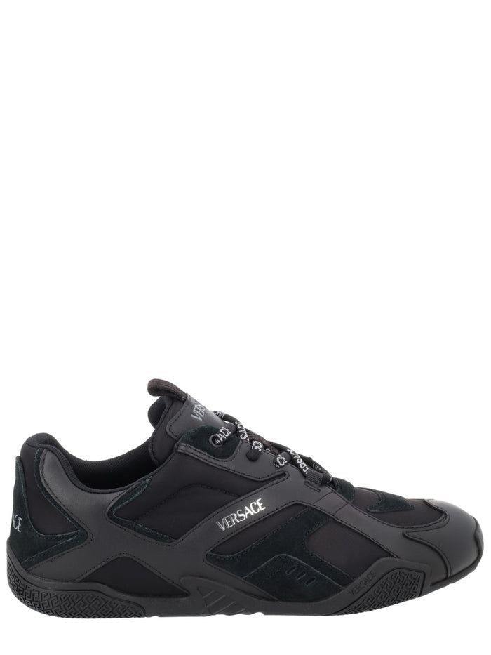 Versace Black Calf Leather Sneaker