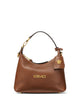 Versace Versace Tag Leather Hobo Bag
