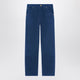 Versace Petrol Blue Cotton Carpenter Trousers